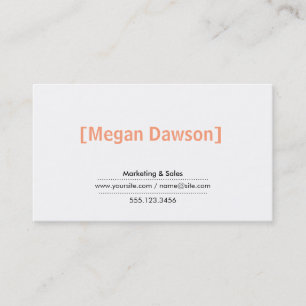Brackets (salmon) business card