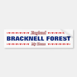 BRACKNELL FOREST - My Home - England; Hearts Bumper Sticker