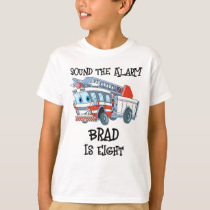 Brad is Eight Fire Truck T-Shirt
