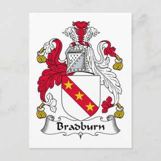 Bradburn Family Crest Postcard