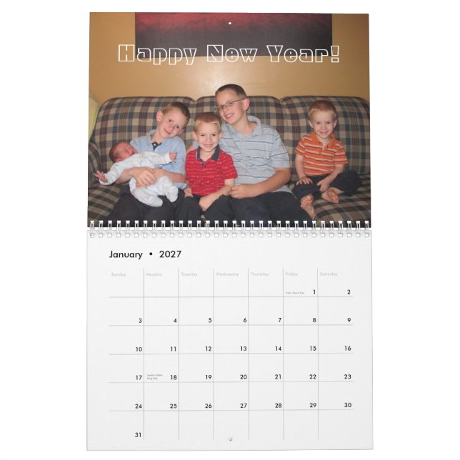 Bradd Family Calendar 2013 (Jan 2027)