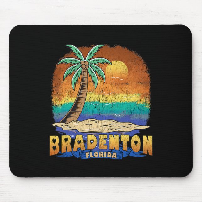 Bradenton Florida Vintage Distressed Souvenir  Mouse Pad (Front)