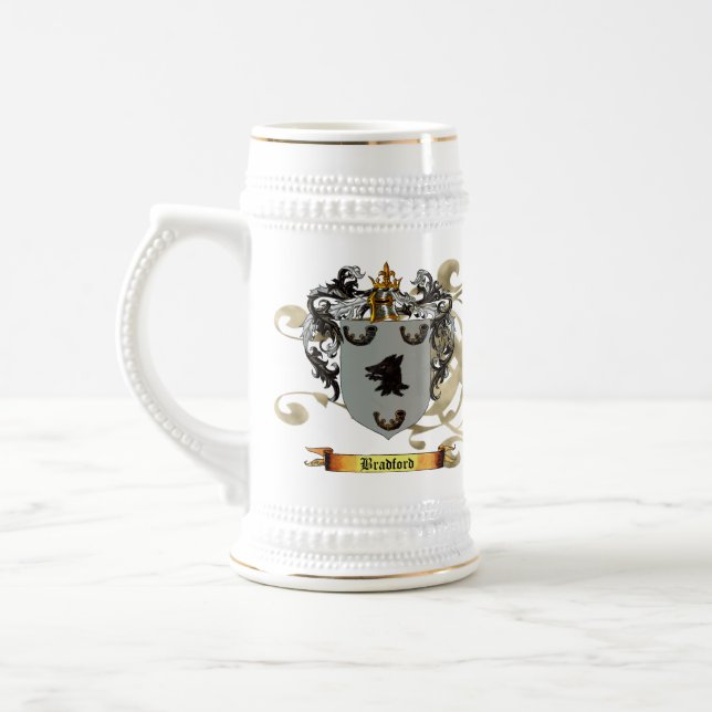 Bradford Coat of Arms Beer Stein (Left)