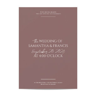 Bradford Modern Photo and Typography Wedding Invitation