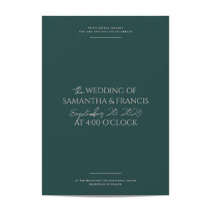 Bradford Modern Photo and Typography Wedding Invitation