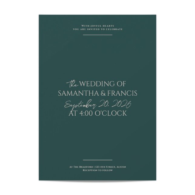 Bradford Modern Photo and Typography Wedding Invitation (Creator Uploaded)