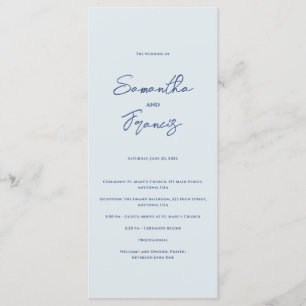 Bradford Modern Wedding Programme