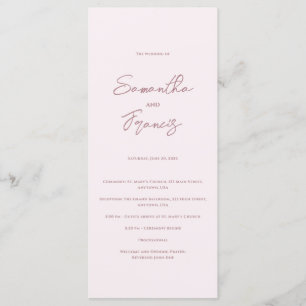 Bradford Modern Wedding Programme