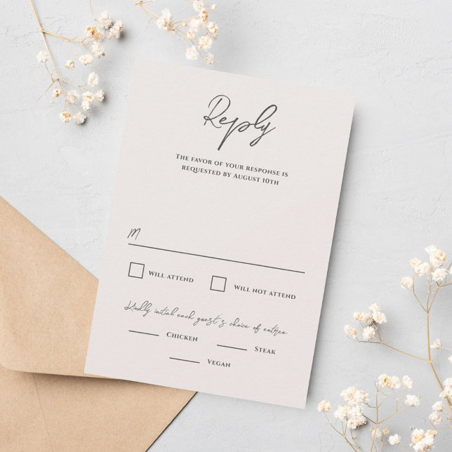 Bradford Modern Wedding RSVP Card (Creator Uploaded)