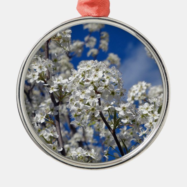 Bradford Pear Blooms Metal Tree Decoration (Front)