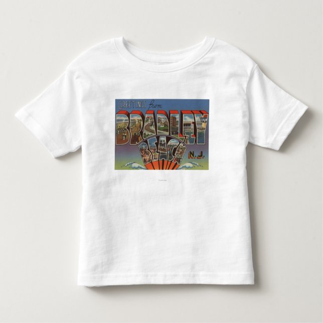 Bradley Beach, New Jersey - Large Letter Scenes Toddler T-Shirt (Front)