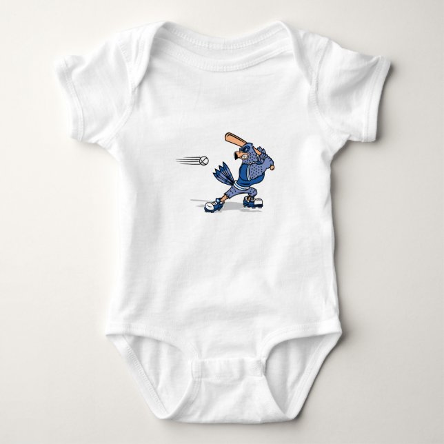Bradley Blue Jay Baby Bodysuit (Front)