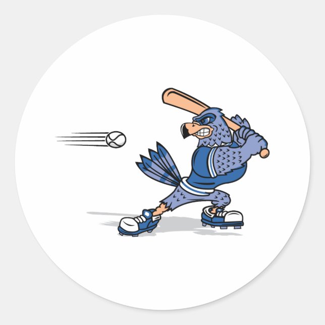 Bradley Blue Jay Classic Round Sticker (Front)