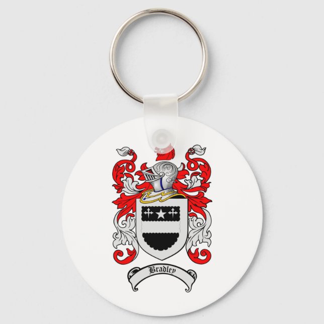 BRADLEY FAMILY CREST -  BRADLEY COAT OF ARMS KEY RING (Front)