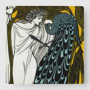 Bradley: His Book Square Wall Clock