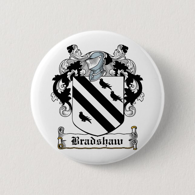 Bradshaw Family Crest 6 Cm Round Badge (Front)