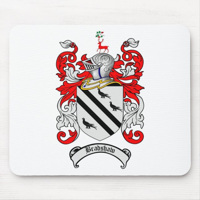 BRADSHAW FAMILY CREST -  BRADSHAW COAT OF ARMS MOUSE PAD (Front)