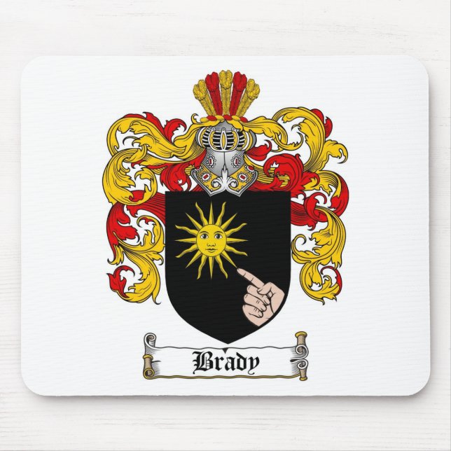 BRADY FAMILY CREST -  BRADY COAT OF ARMS MOUSE PAD (Front)