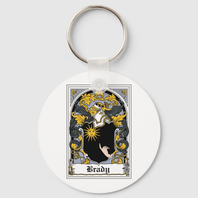 Brady Family Crest Key Ring (Front)