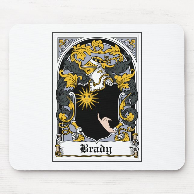 Brady Family Crest Mouse Pad (Front)