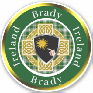 Brady Irish Shield & Celtic Cross Personalised