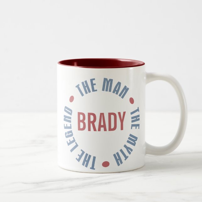 Brady Man Myth Legend Customisable Two-Tone Coffee Mug (Right)