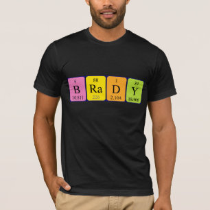 Brady periodic table name shirt