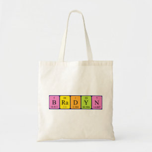 Bradyn periodic table name tote bag