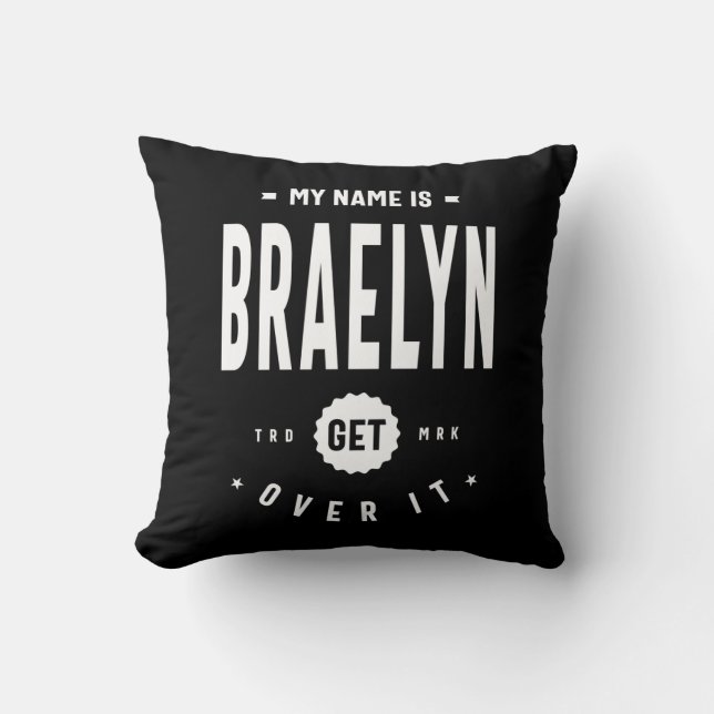 Braelyn Personalised Name Birthday Cushion (Front)