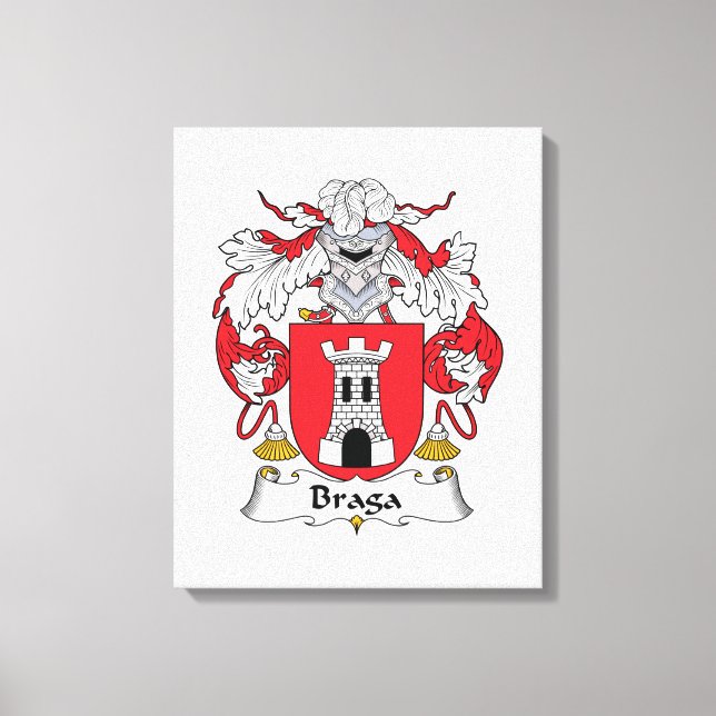 Braga Family Crest Canvas Print (Front)