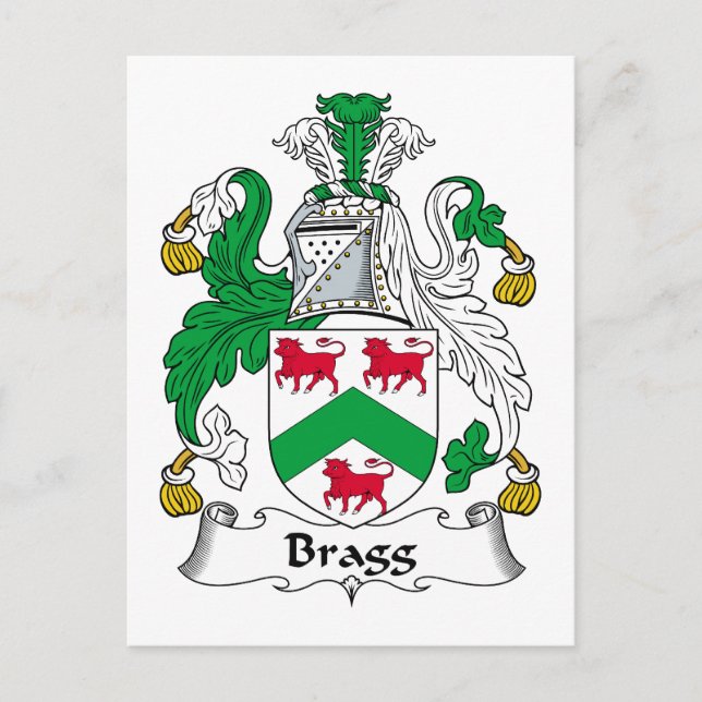 Bragg Family Crest Postcard (Front)