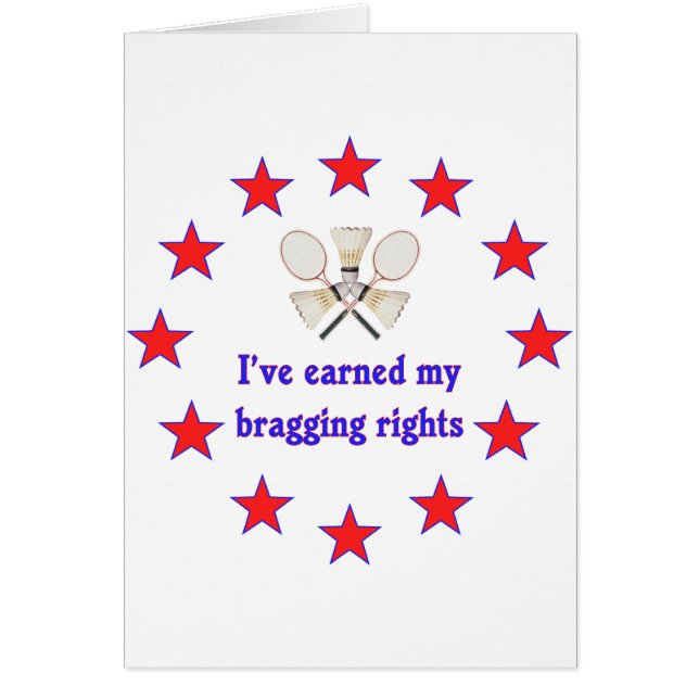 Bragging Rights Badminton (Front)