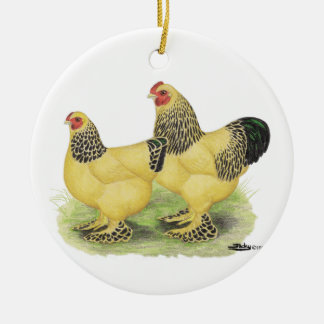 Brahma Buff Pair Ceramic Tree Decoration