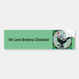 Brahma:  Fancy Dark Rooster Bumper Sticker