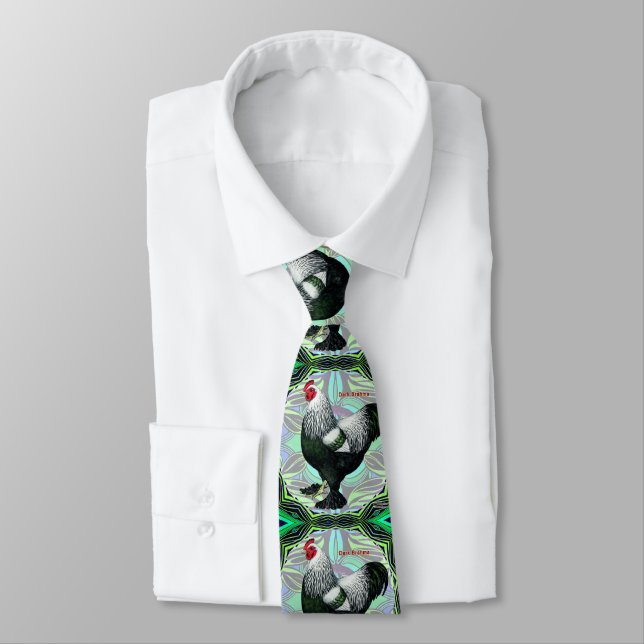 Brahma:  Fancy Dark Rooster Tie (Tied)