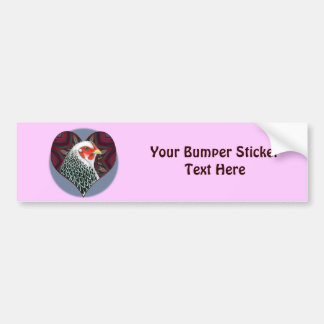Brahma Hen Heart Bumper Sticker