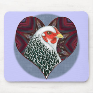 Brahma Hen Heart Mouse Pad