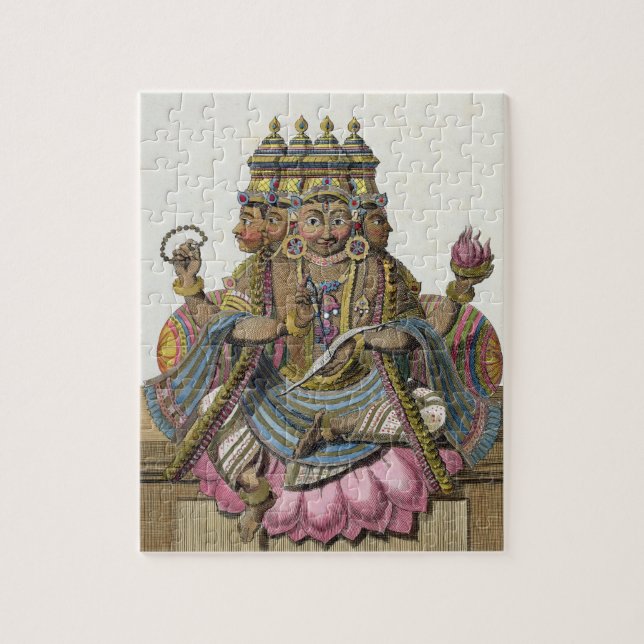 Brahma, Hindu god of creation, from 'Voyage aux In Jigsaw Puzzle (Vertical)