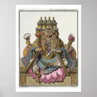 Brahma, Hindu god of creation, from 'Voyage aux In