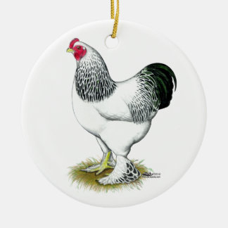 Brahma: Light Rooster Ceramic Tree Decoration