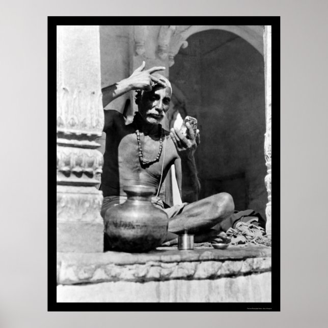 Brahman Priest in India 1921 Poster (Front)