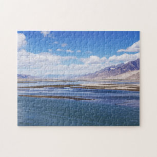 Brahmaputra river and mountain landscape - Tibet Jigsaw Puzzle