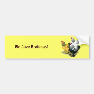 Brahmas Three Roosters Bumper Sticker