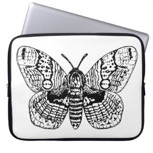 Brahmin moth drawing laptop sleeve