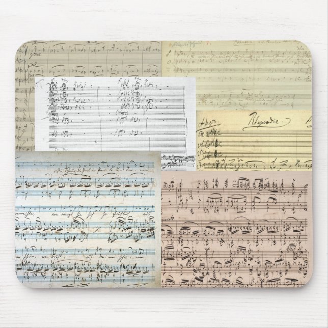 Brahms Music Manuscripts Mouse Pad (Front)