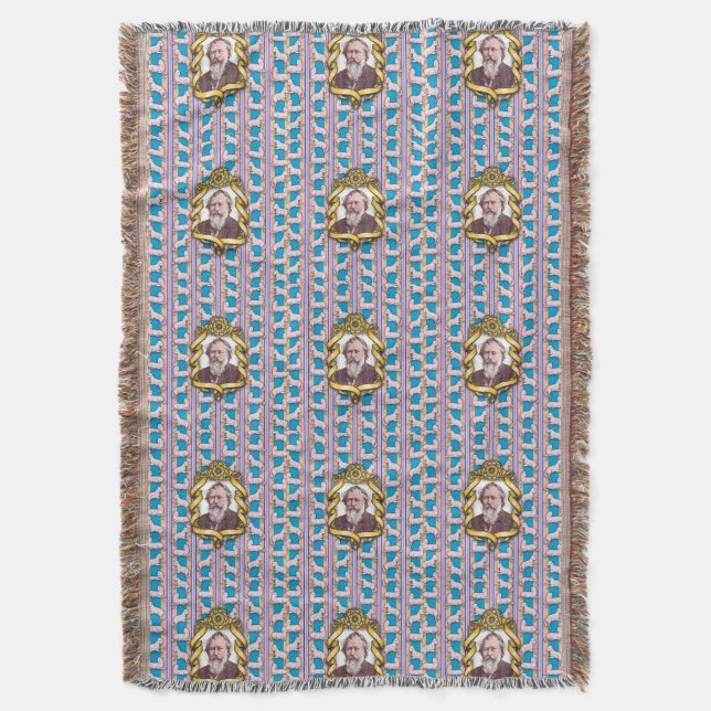 Brahms's Lullaby Throw Blanket (Front Vertical)