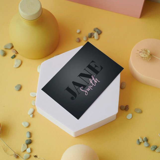 Braid Hair Hot Pink Business Card (Creator Uploaded)