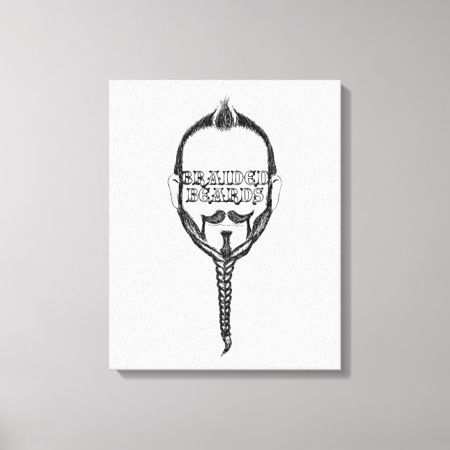 braided beards canvas print (Front)