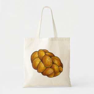 Braided Challah Bread Loaf Hanukkah Jewish Holiday Tote Bag