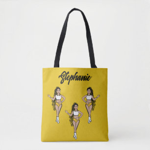 Braided Dancer Personalised Tote ( Yellow )
